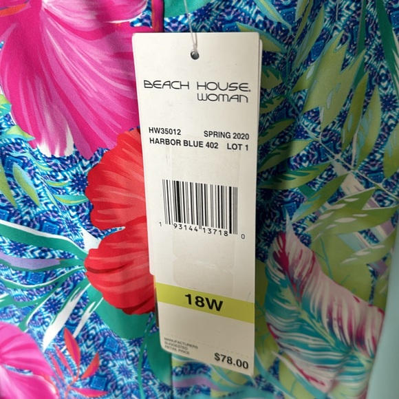 NWT Beach House tankini, tropical print. - Picture 2 of 4